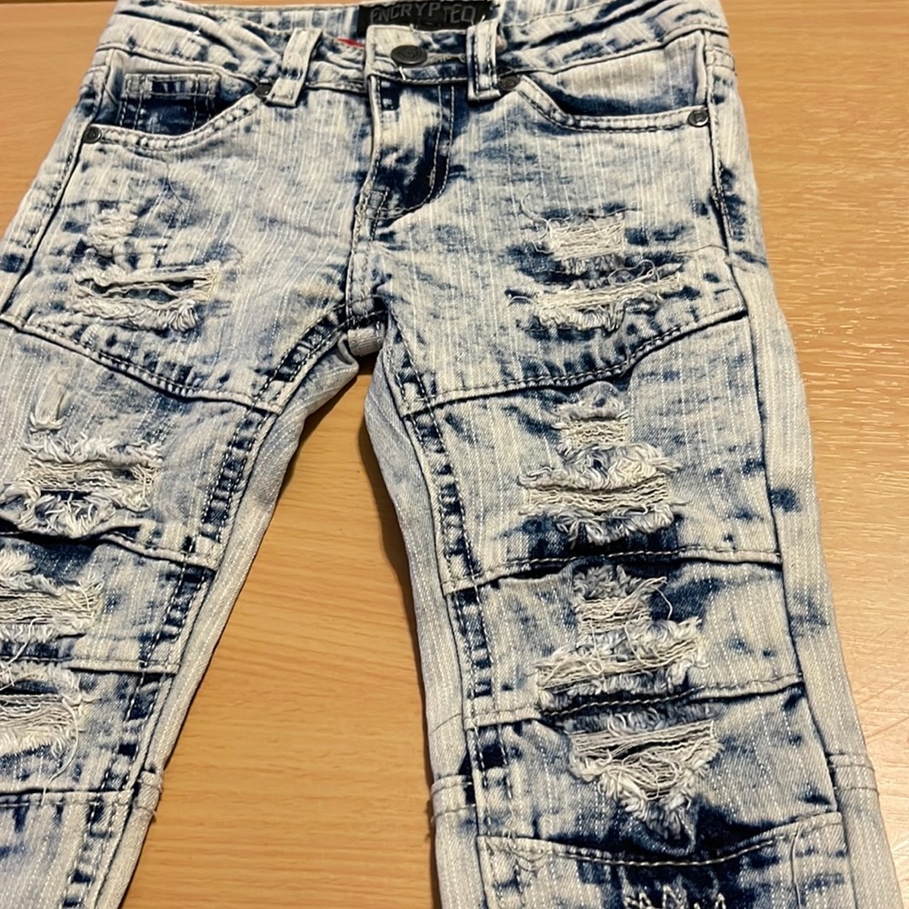 Boy blue jeans